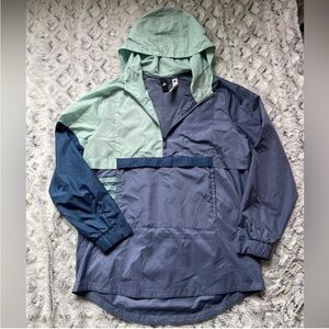 Adidas Women’s Medium Light Purple And Mint Green 1/4 Zip Windbreaker